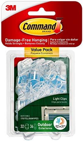 Command 17017CLRAWVPES Outdoor Light Clips, 32 clips, 36 strips | Amazon (US)