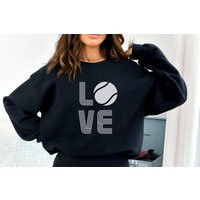 Tennis Crewneck Sweatshirt Love Sweater Retro Gift Player For Matches Lover | Etsy (US)