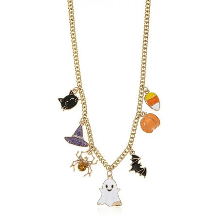 Way to Celebrate Halloween Goldtone Novelty Charm Necklace 1 Piece | Walmart (US)
