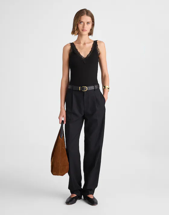 Lace-Trim V-Neck Tank | Madewell