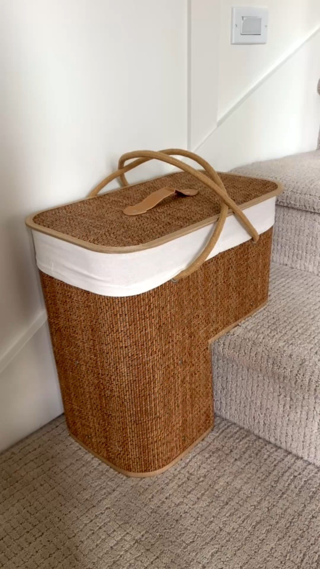 Found the cutest basket for the stairs so I don't have to make 1 million trips up and down!!

#LTKmomlife #LTKdayinmylife #LTKHome