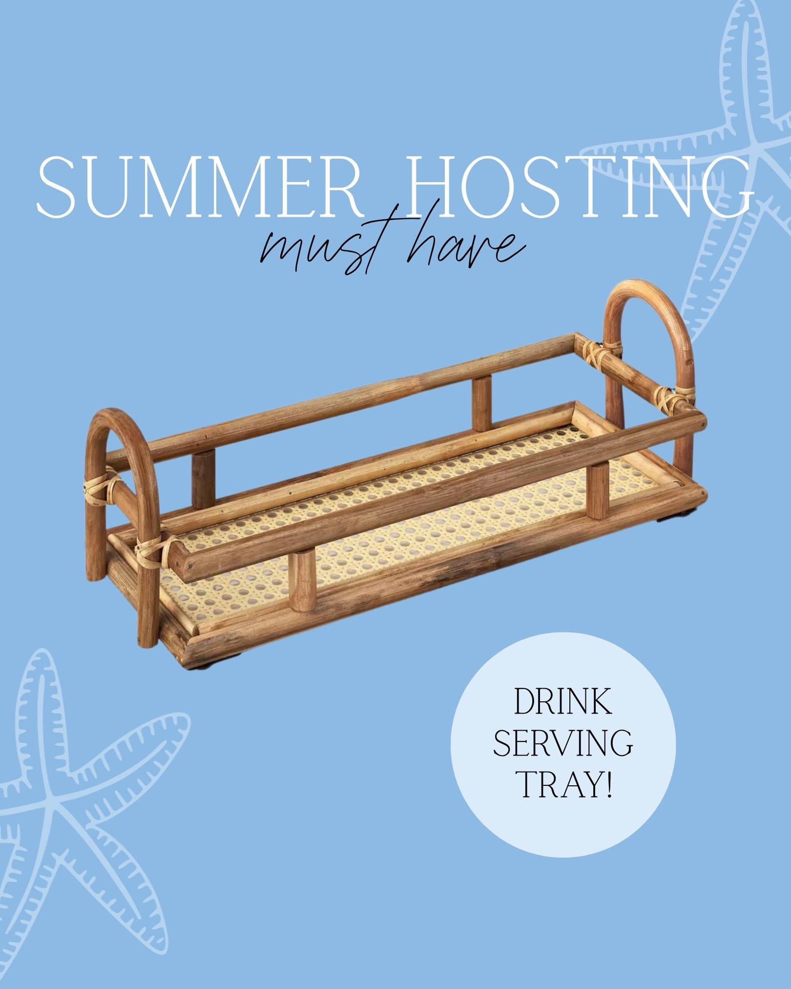 This rattan drink serving tray is so chic and a summer hosting must have!

#LTKHome