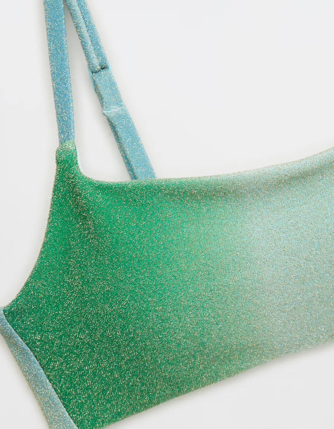 Aerie Sparkle Straight Scoop Bikini Top | American Eagle Outfitters (US & CA)