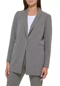 Tommy Hilfiger Women's Pinstripe One Button Blazer | Belk