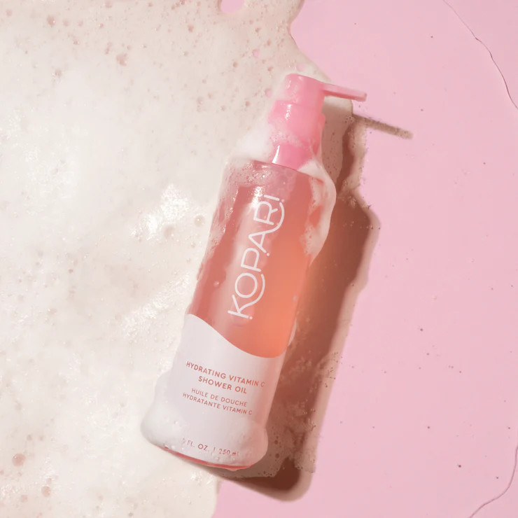 Hydrating Vitamin C Shower Oil with Hibiscus and Avocado Oils | Kopari
