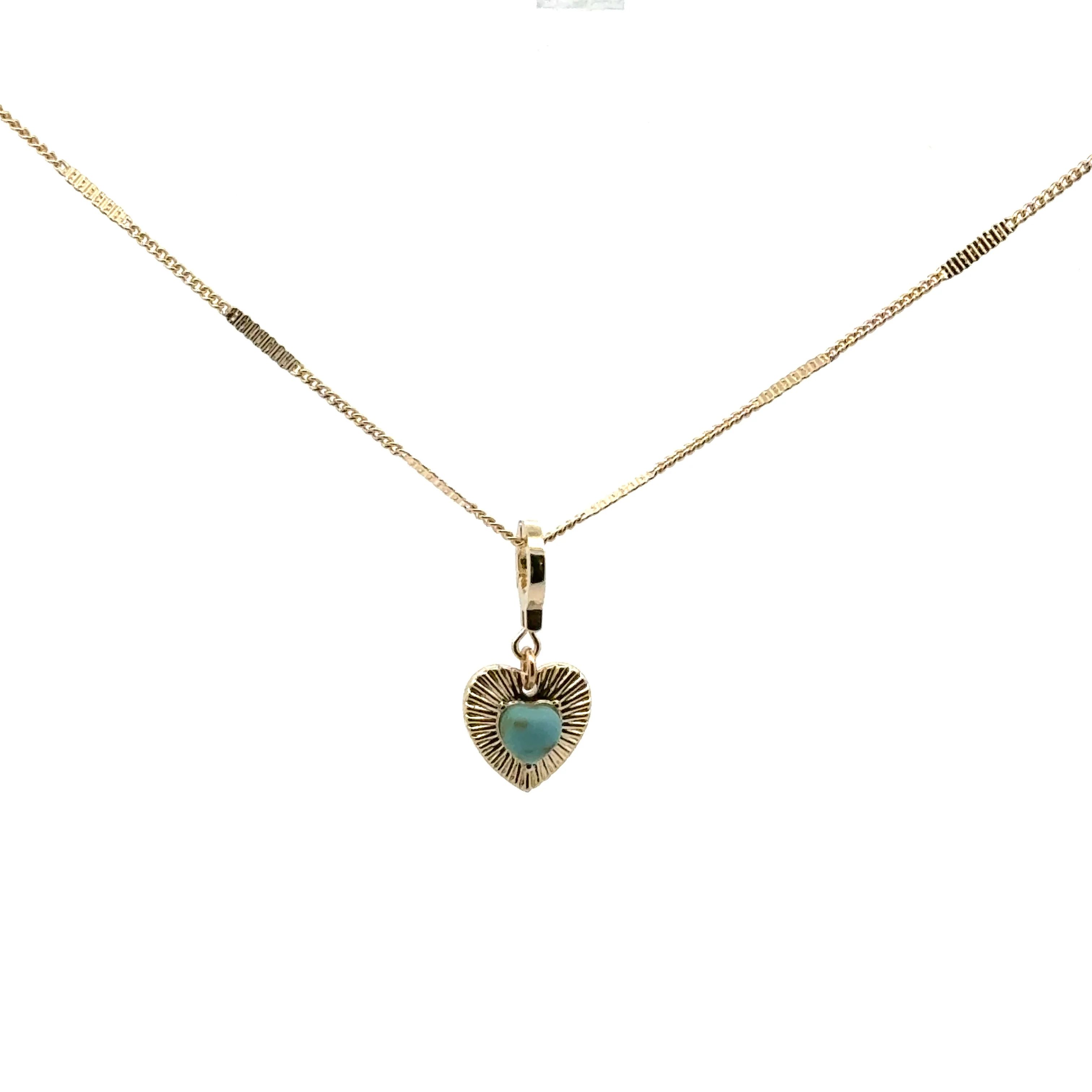Turquoise Heart Charm Necklace | Stella & Dot