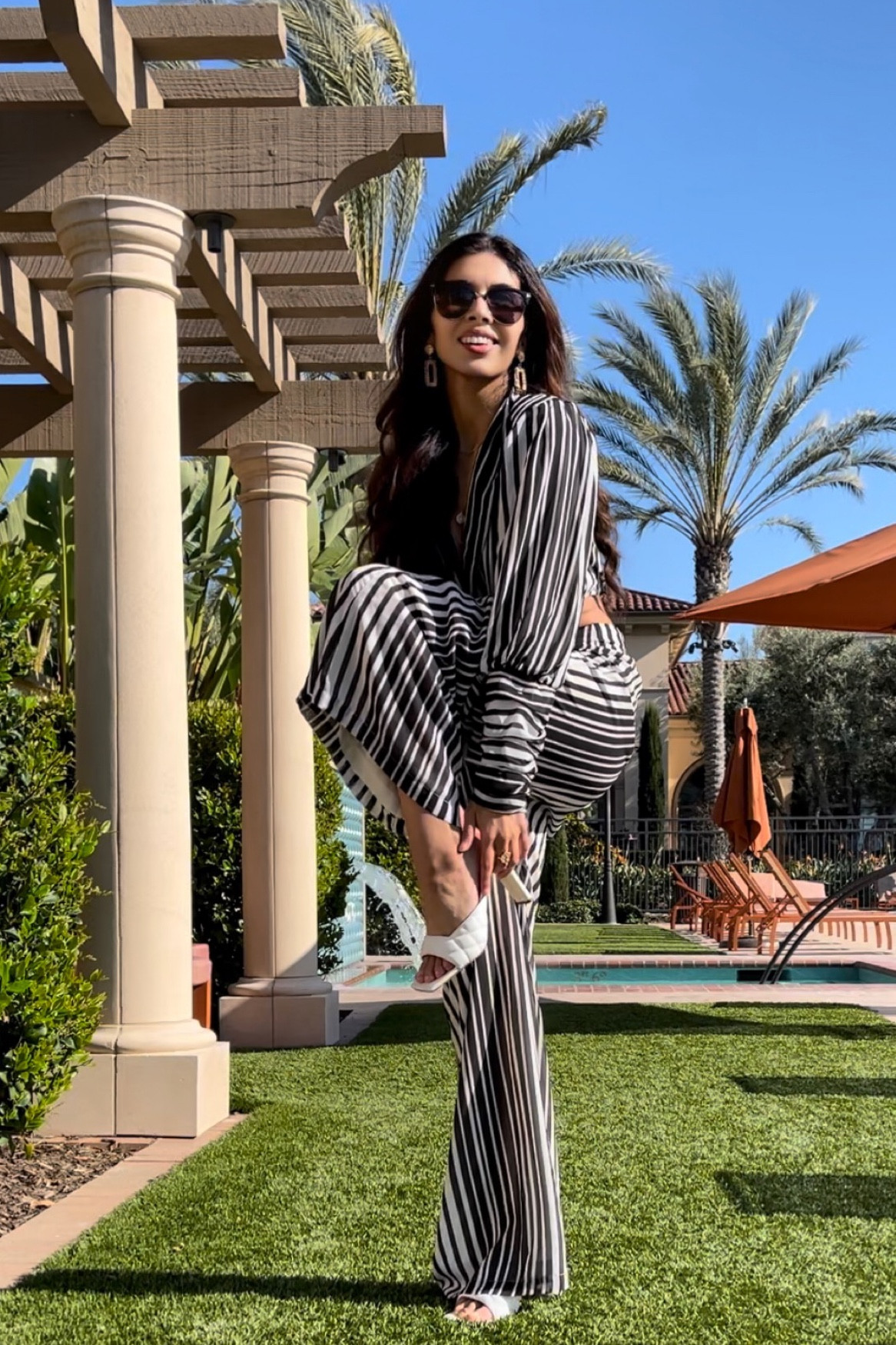 Stripped black and white pants palazzo style and high waist. 2023 fashion trends

#LTKstyletip #LTKshoecrush #LTKFind