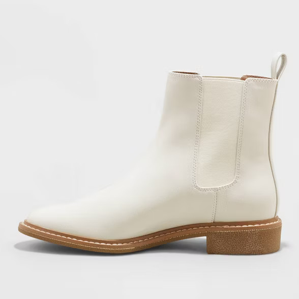 Women's Pearl Chelsea Boots - Universal Thread™ Bone 7.5 | Target
