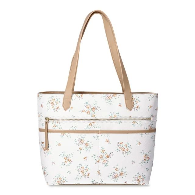 Time and Tru Women's Vale Tote Handbag, Floral Print | Walmart (US)