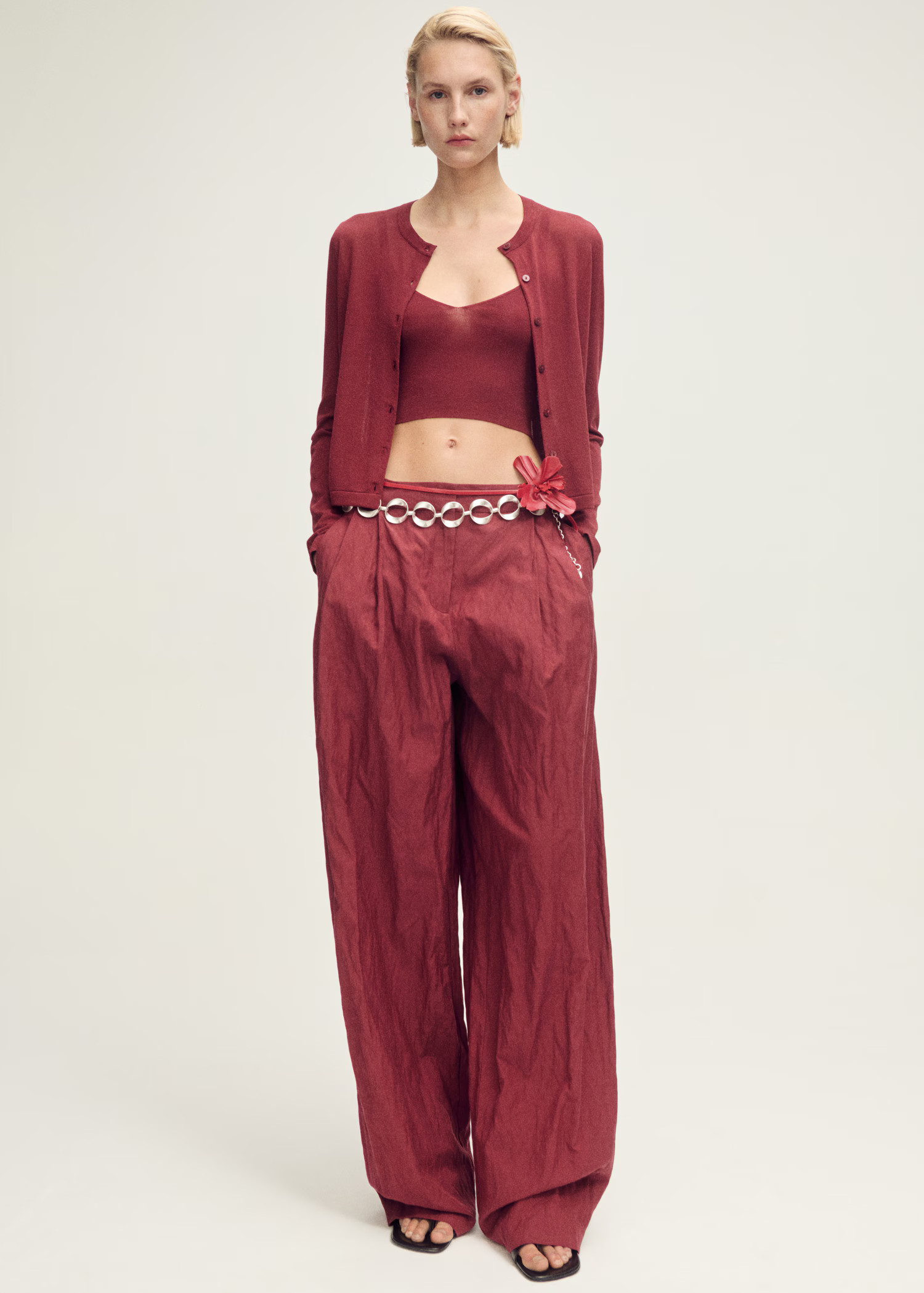 Fine-knit crop top | MANGO (UK)