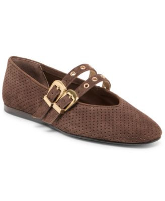 Women's Baylee Grommet Double Strap Mary Jane Flats | Macy's