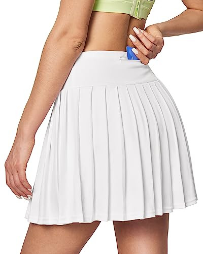 Heathyoga Tennis Skirt Pleated Tennis Skirts for Women Skorts Skirts for Women Golf Skirts for Women Pleated Skirts White | Amazon (US)