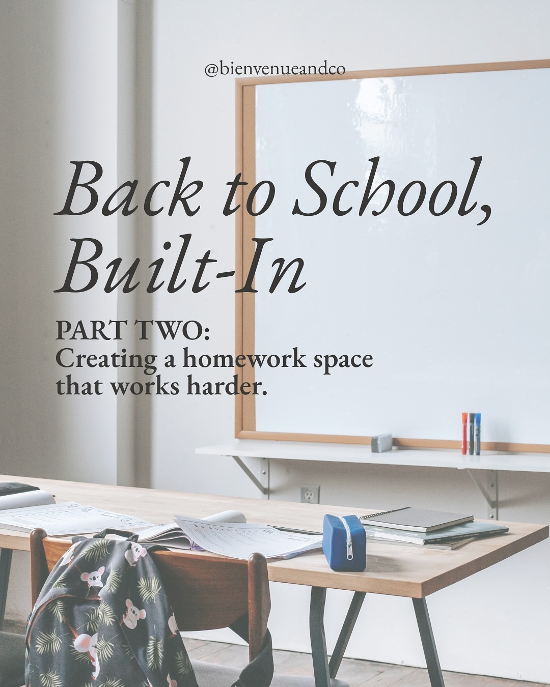 We’re back with part two of the Back to School, Built in series, and this week we’re tackling desk spaces that actually work (for you AND your kids).

A well-designed desk can make all the difference in how your kids focus, stay organized, and even enjoy their homework. 

Desk spaces that combine style with function mean that they actually get used, and they’re a space that doesn’t make your skin crawl when you walk by it. 

From clever storage solutions that keep supplies within reach to layouts that maximize space in small rooms, these ideas show how intentional design turns an ordinary desk into a space your kids and your whole family will actually want to use. 

Thoughtful touches, like proper lighting, easy-to-clean surfaces, and designated zones for schoolwork and projects, make mornings smoother and study time more effective.

Swipe through to get inspired and see how a little planning and smart design can create desk spaces that truly work for your home and your family’s daily routines. Ready to create your dream space? Comment CONSULT below to schedule a free 15-minute consultation where we can talk about your next project!

#BienvenueandCo  #InteriorDesign  #BacktoSchool  #BuiltIns  #Mudroom  #CustomDesign  #VirtualInteriorDesign  #AffordableHomeDesign  #AffordableDesignServices  #FunctionalDesign  #VirtualDesignServices  #DesignExpert  #MomFriendlyDesign  #DesignConsultation  #FamilyFriendlyDesign  #FunctionalSpaces