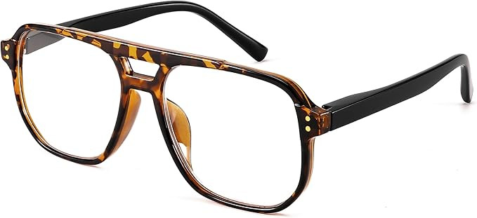 FEISEDY Retro Aviator Reading Glasses Women Men Blue Light Blocking Reader Plastic Lightweight Fr... | Amazon (US)