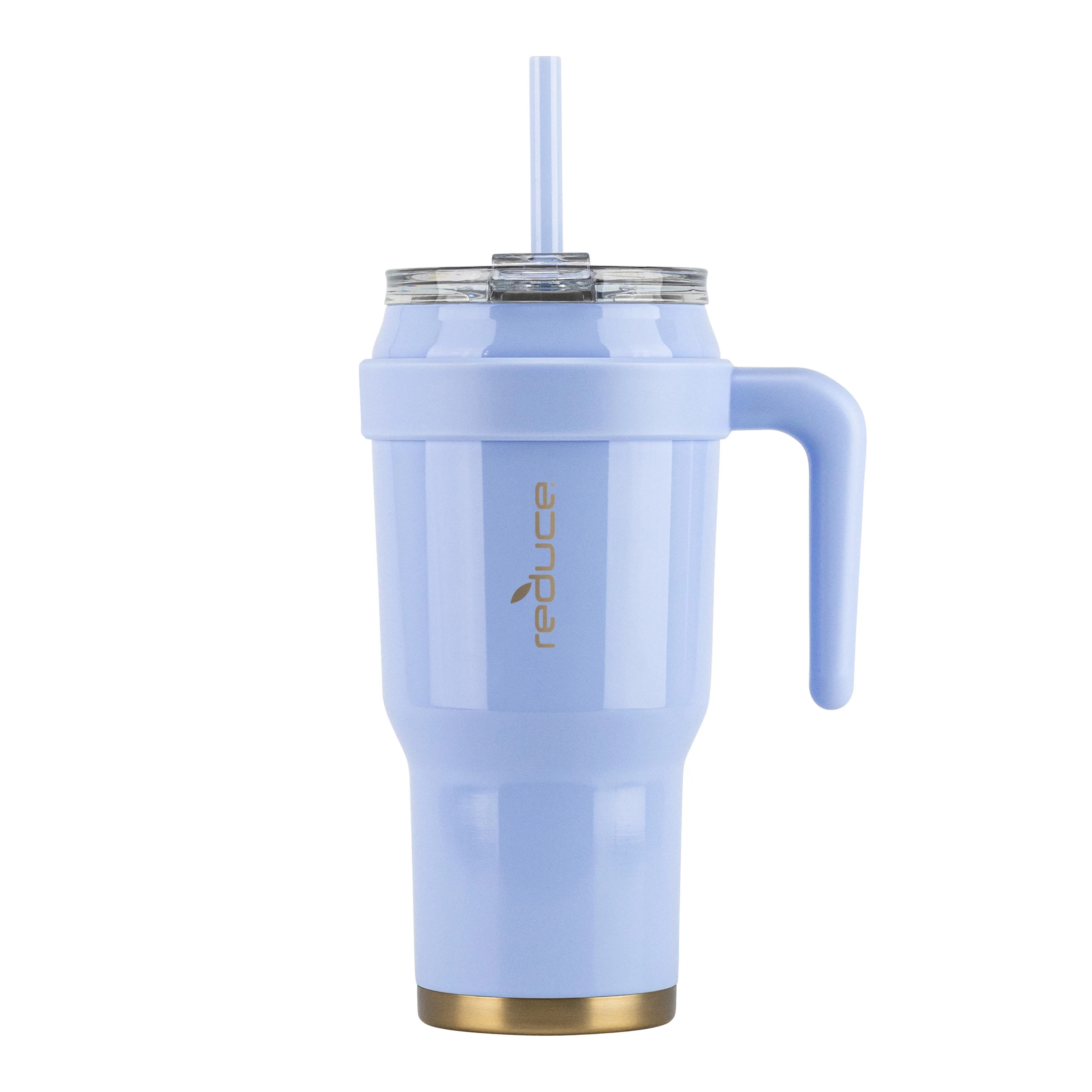 Reduce Vacuum Insulated Stainless Steel Cold1 Mug with Lid and Straw, Glacier, 40 fl oz | Walmart (US)