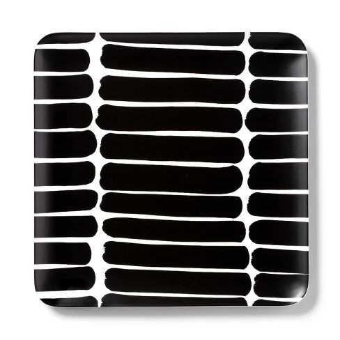 12.6" Melamine Square Serving Tray Black/White - Marimekko for Target | Target