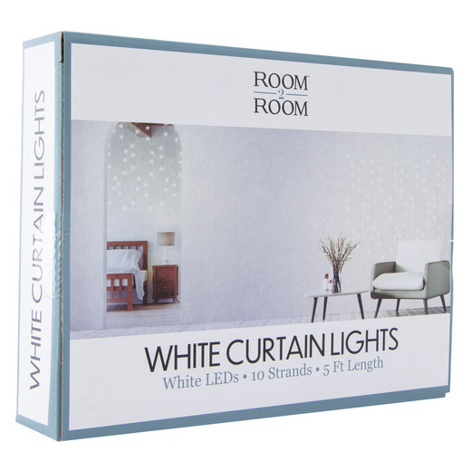 LED curtain lights 10 strands, 5ft | Five Below