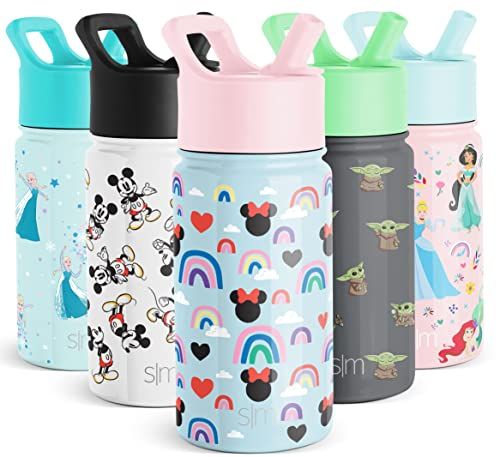 Simple Modern Disney Minnie Mouse Kids Water Bottle with Straw Lid | Reusable Insulated Stainless St | Amazon (US)