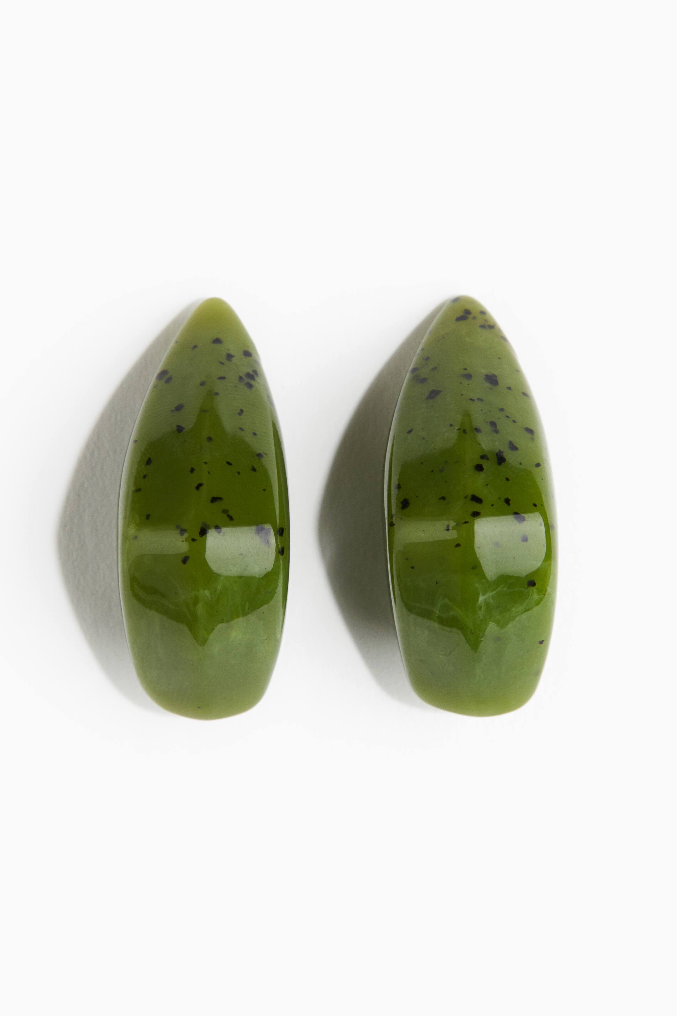 Statement earrings - Green - Ladies | H&M GB | H&M (UK, MY, IN, SG, PH, TW, HK)