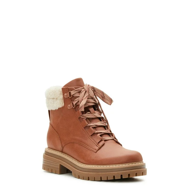 Time and Tru Women's Lug Sole Hiker Boots | Walmart (US)