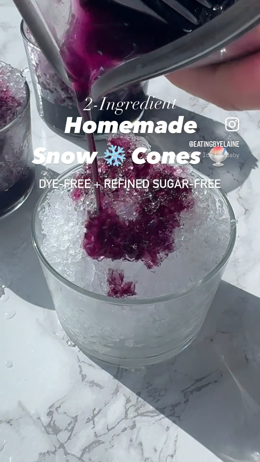Homemade dye-free and refined sugar-free snow cones 🍧❄️🧊🤍 linking the ice shaver here. It takes less than a minute and the texture is authentic  

#LTKKids #LTKVideo #LTKSeasonal