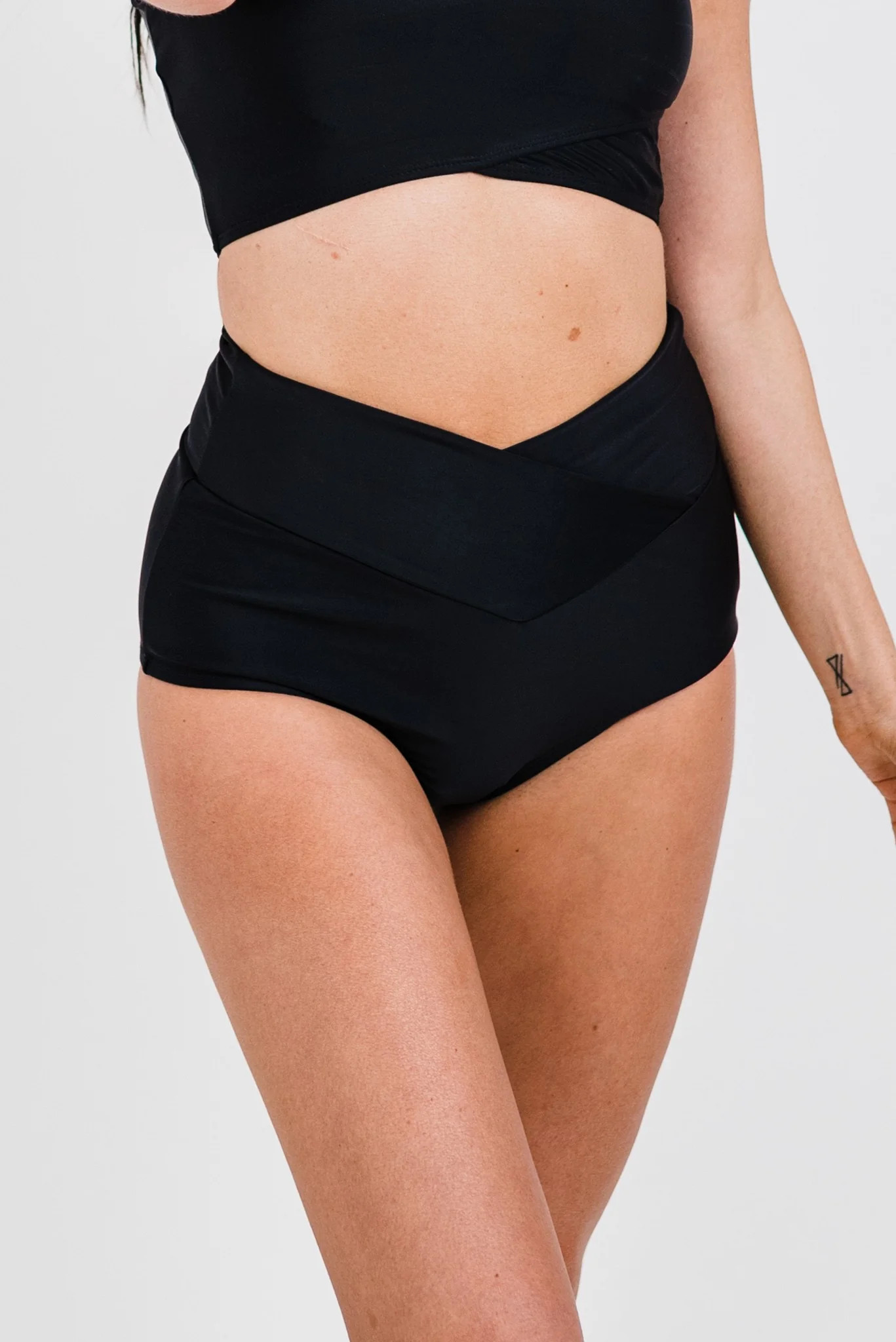 High Rise V-Cut Swim Bottoms | Alexander Jane Boutique