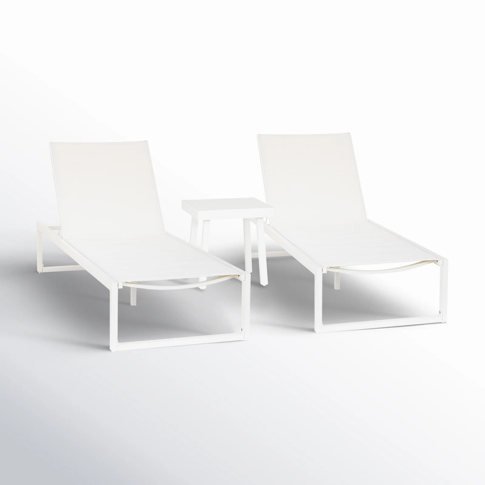Armando Aluminum Outdoor Chaise and Table 3-Piece Set | Wayfair North America