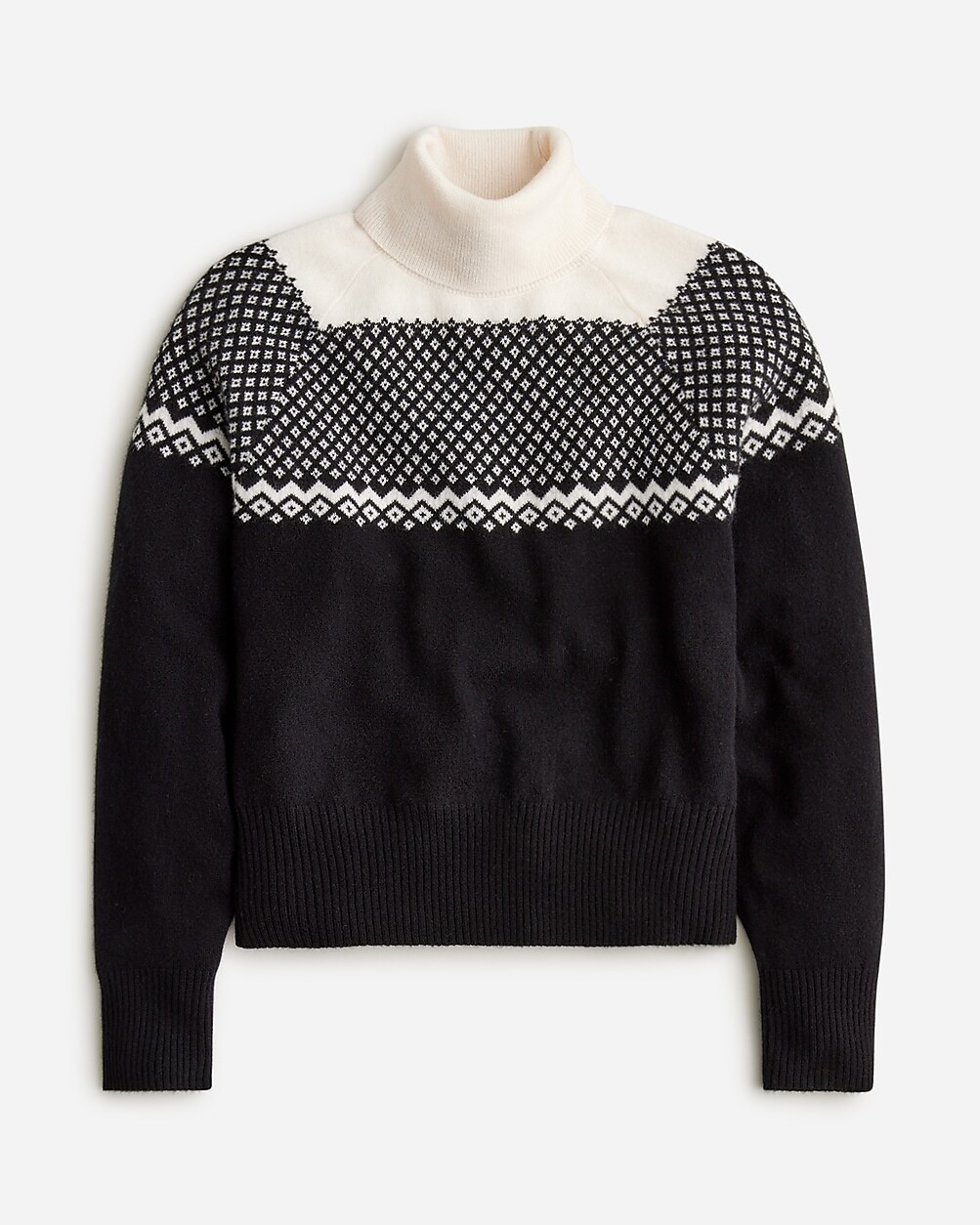 Cashmere shrunken Fair Isle turtleneck sweater | J. Crew US