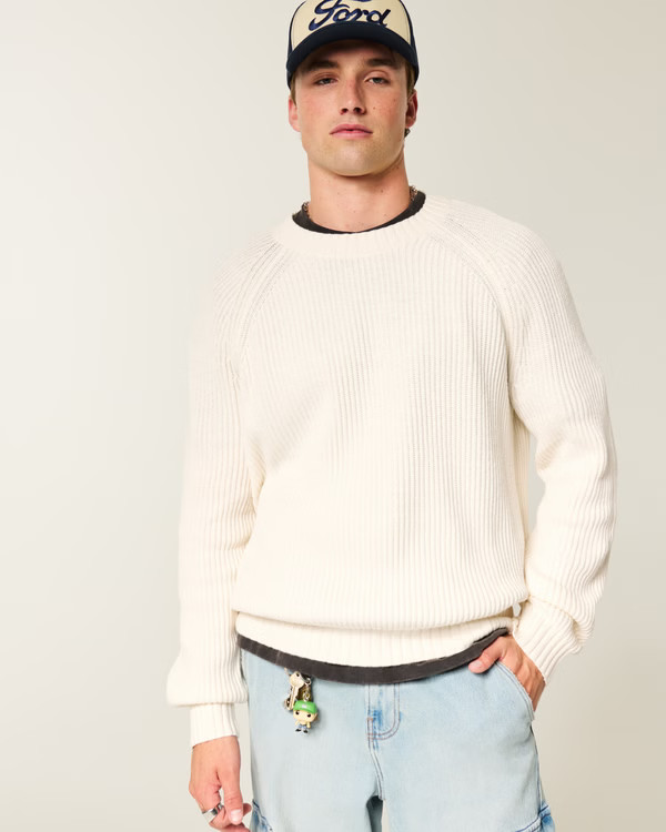 Boxy Washed Crew Sweater | Hollister (US)