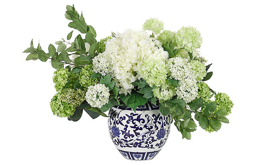 25" Hydrangea in Vase, Faux | One Kings Lane