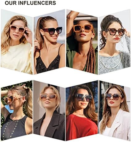 SOJOS Vintage Oversized Square Sunglasses for Women,Retro Womens Luxury Big Sun Glasses UV400 Pro... | Amazon (US)