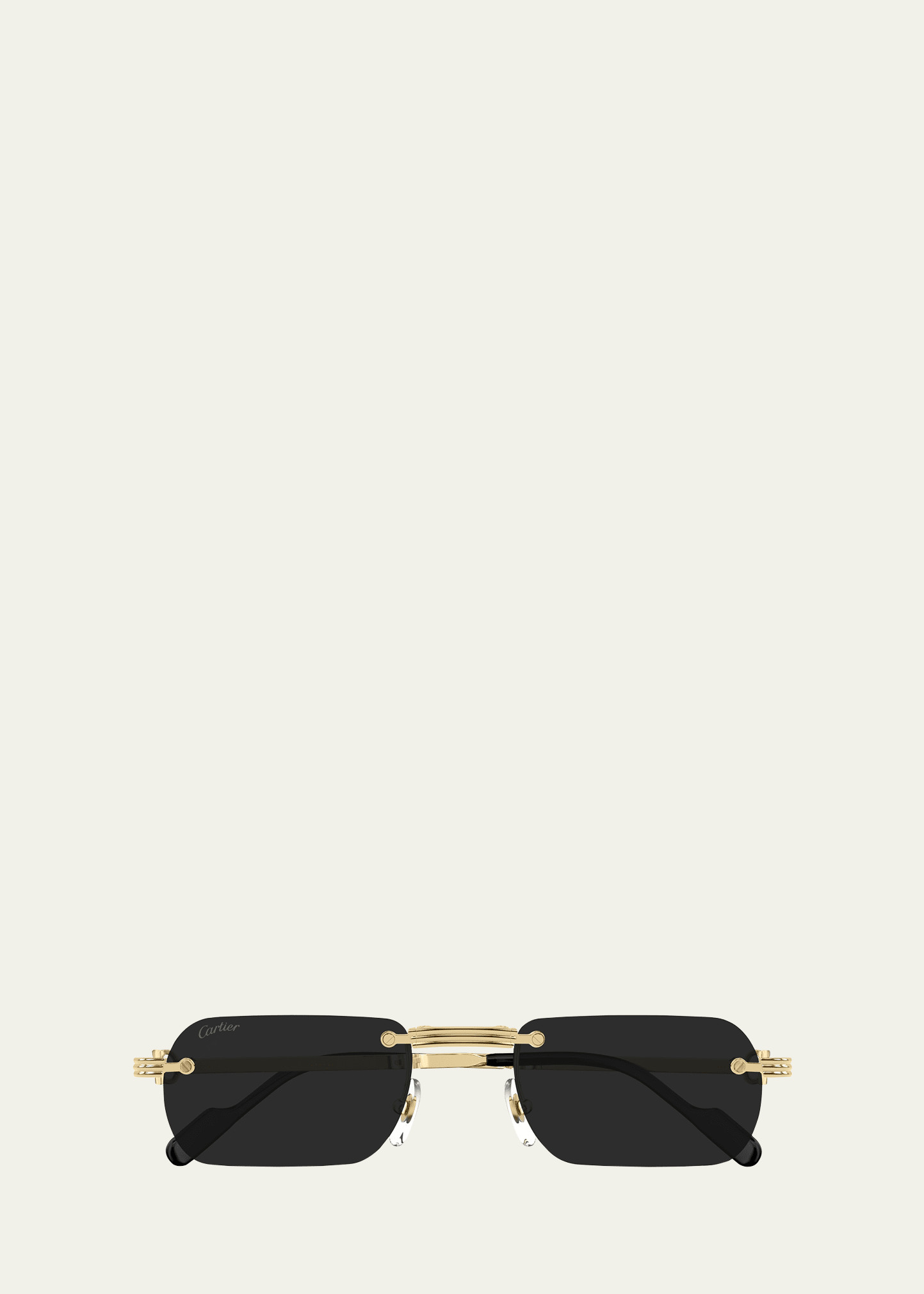 Cartier Men's CT0499S Rimless Rectangle Sunglasses | Bergdorf Goodman