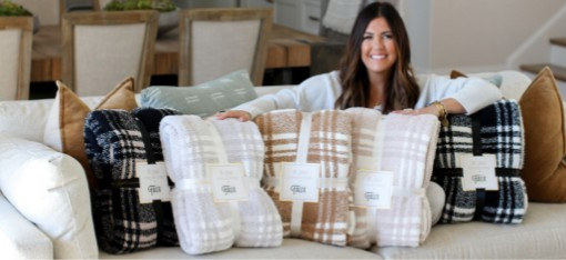 TSC + Our FauxFarmhouse: Windowpane Blanket | The Styled Collection