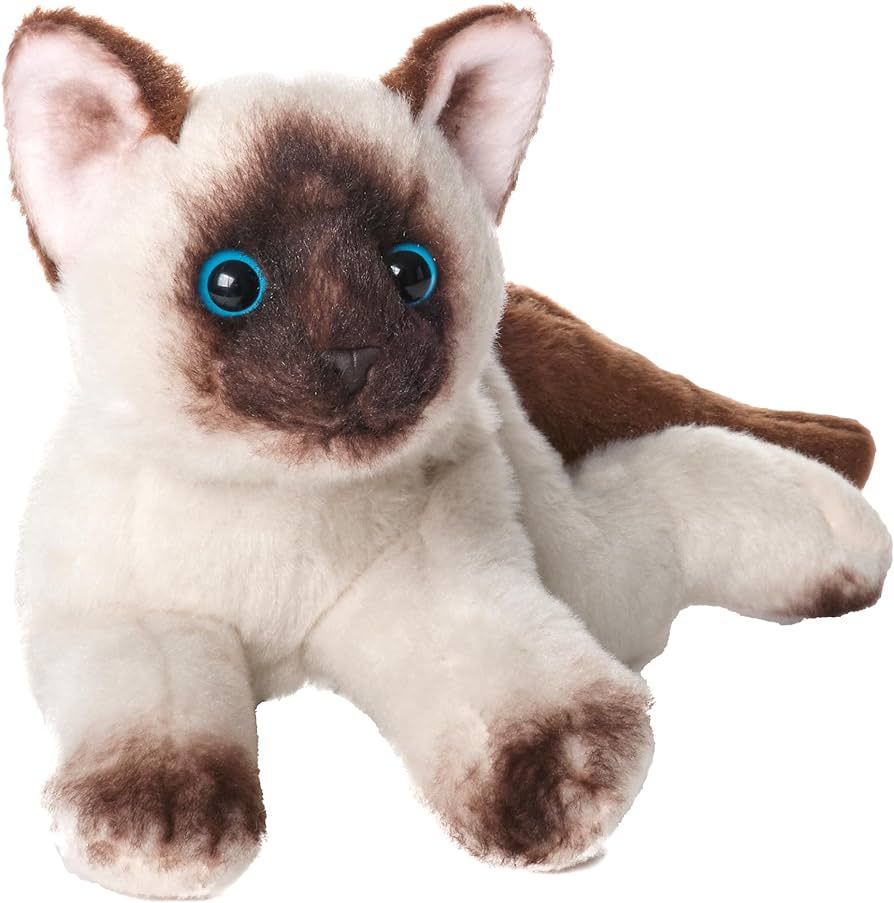 Bearington Lil’ Cleo Siamese Cat: Hand-Sewn 8” Long Stuffed Plush Cat with Ultra-Soft Faux-Fu... | Amazon (US)