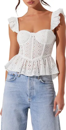 ASTR the Label Baylin Broderie Anglaise Top | Nordstrom | Nordstrom