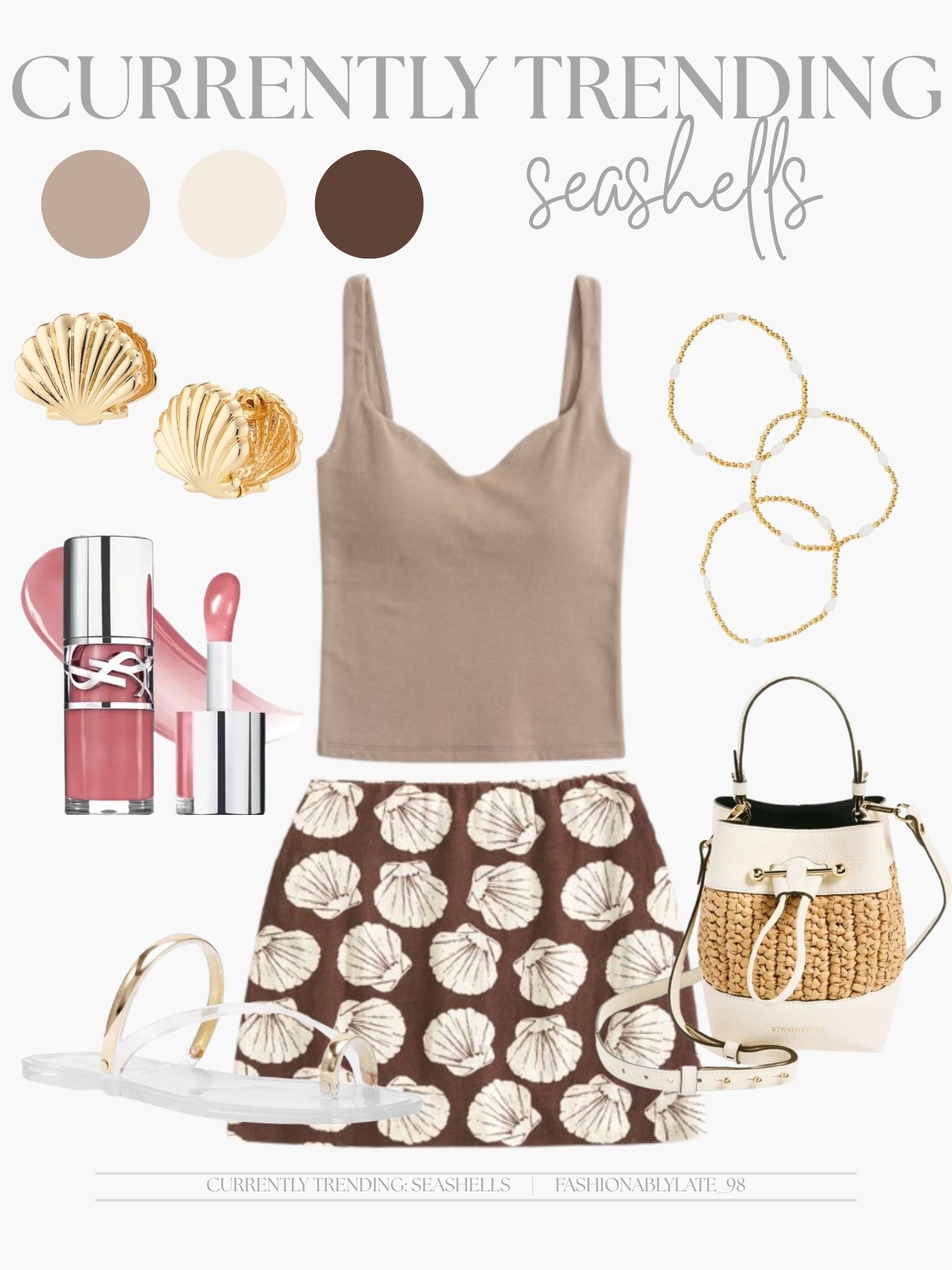 currently trending: seashells 

seashells outfit | seashell outfit ideas | seashell skirt | summer outfits | summer outfit ideas | summer outfit inspo 

#LTKItBag #LTKSeasonal #LTKStyleTip