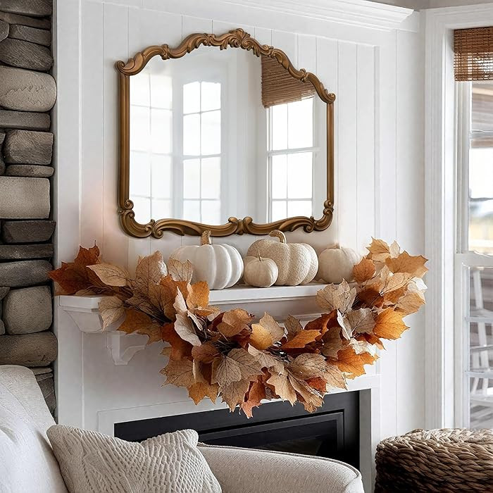 Besdomus Large Antique Arched Mirror: 40x32 in Wood Frame Vintage Wall Mounted Mirror - Tradition... | Amazon (US)