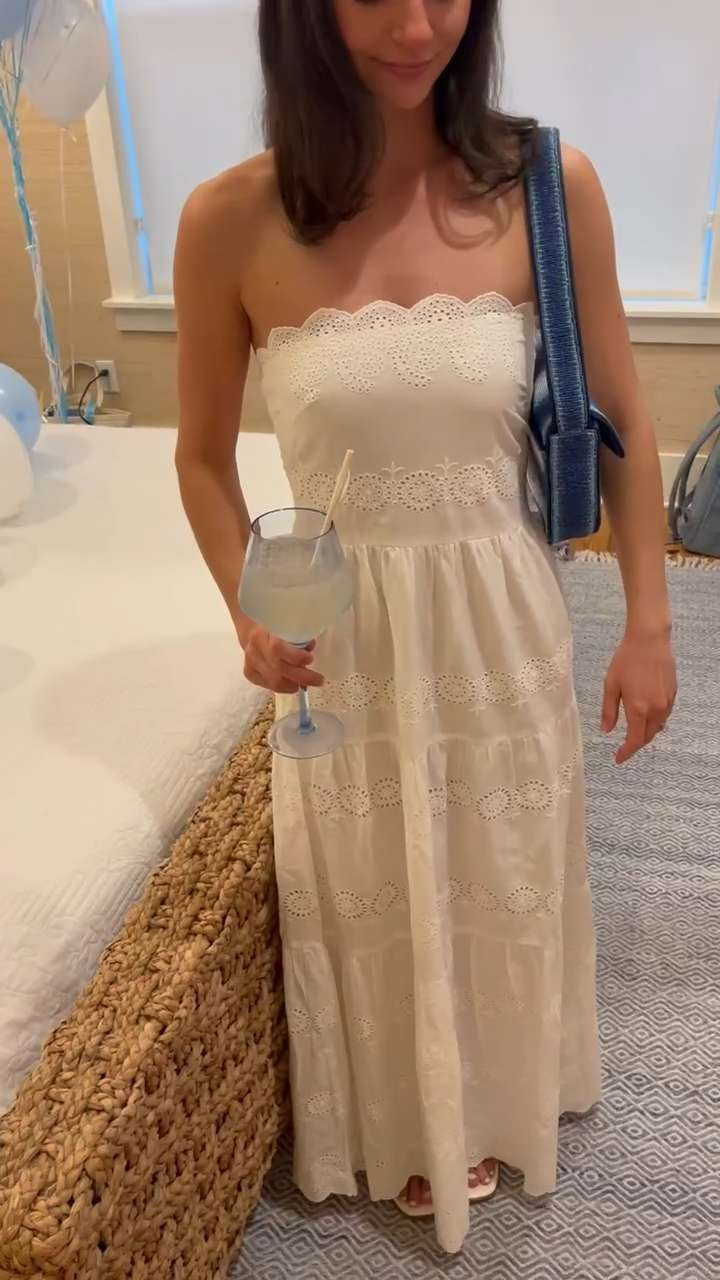 The perfect dress for a bachelorette, honeymoon, or bridal event with a fun pop of color from the Staud purse!

#2026bride #bachelorette #staud #bride #weddingwardrobe 

 

#LTKootd #LTKvlog #LTKWedding