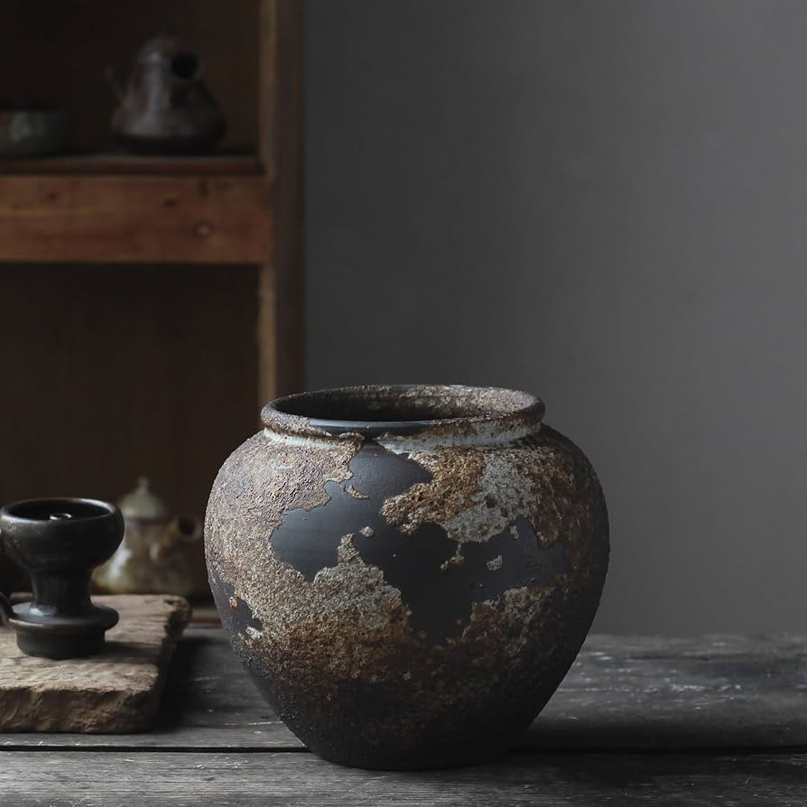 Denique Rustic Vase for Home Decor, Farmhouse Terracotta Vases, Large Ceramic Vase for Living Roo... | Amazon (US)