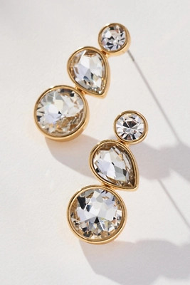 Triple Crystal Drop Earrings | Anthropologie (US)