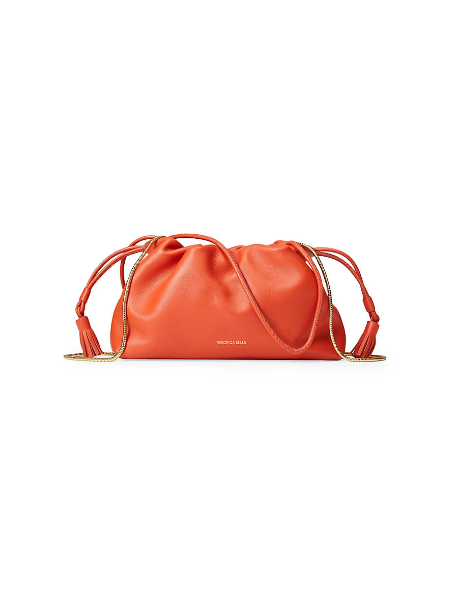 Women's Small Stash Leather Clutch - Persimmon | Saks Fifth Avenue