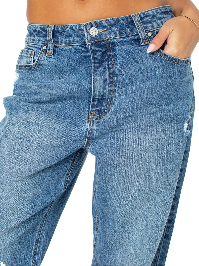 Celebrity Pink Women's and Women's Plus Slouchy Wide Leg Jean, Available in 30", 32", and 34" ins... | Walmart (US)