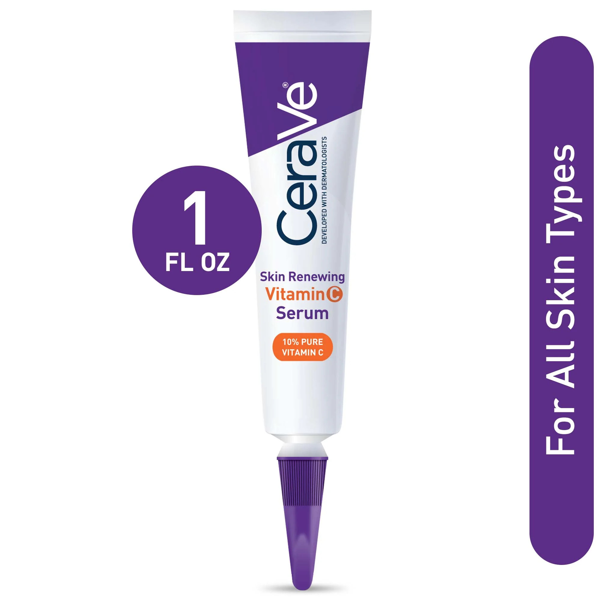 CeraVe Vitamin C Serum for Face with Hyaluronic Acid, Skin Brightening and Fragrance-Free Serum, ... | Walmart (US)