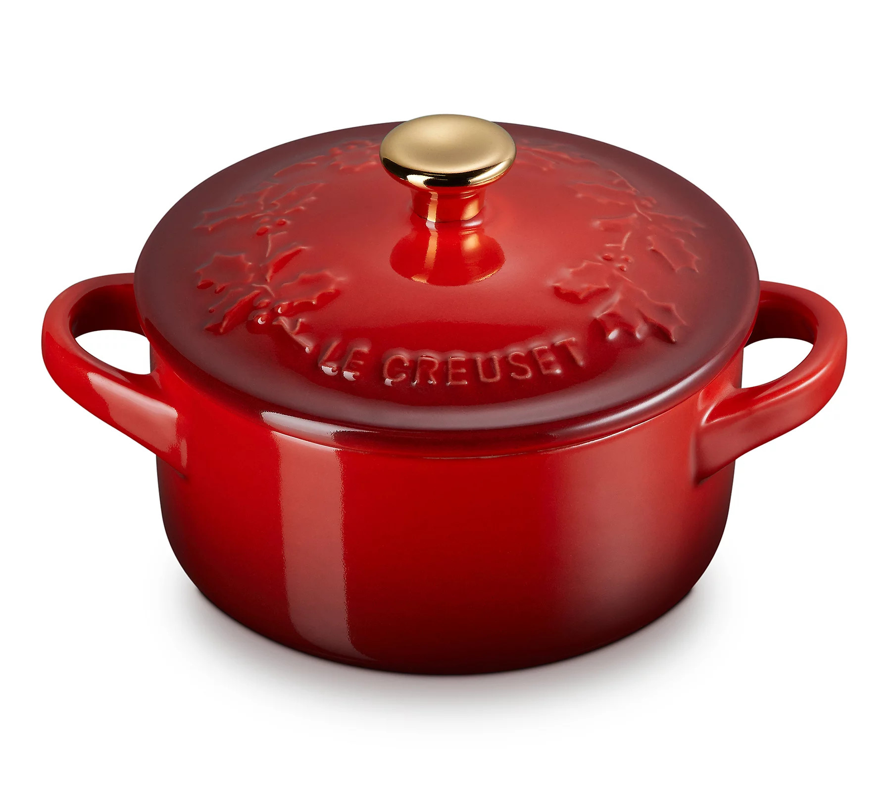 Le Creuset 8 oz. Round Mini Holly Cocotte | QVC