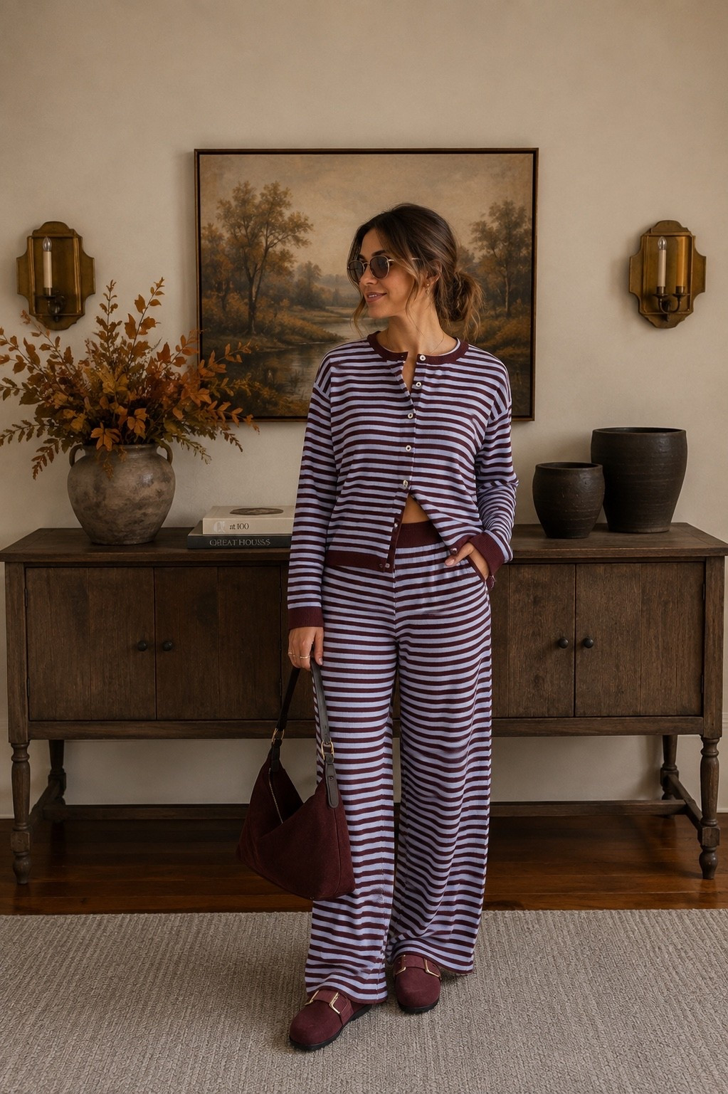 Aerie understood the fall assignment 🍒🍂 The burgundy + blue stripes on this set are SO good. Add the matching clogs and suede bag and it’s the cutest cozy fall outfit.

#LTKSaleAlert #LTKootd #LTKSeasonal