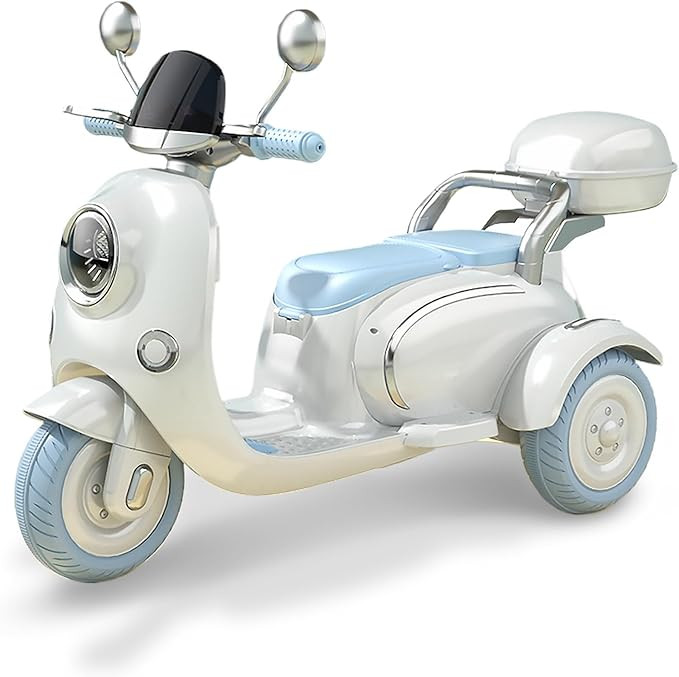 12V Kids Motorcycle, 3 Wheels 12v Kids Ride on Motorcycle with Mp3, Bluetooth, Headlight, Storage... | Amazon (US)