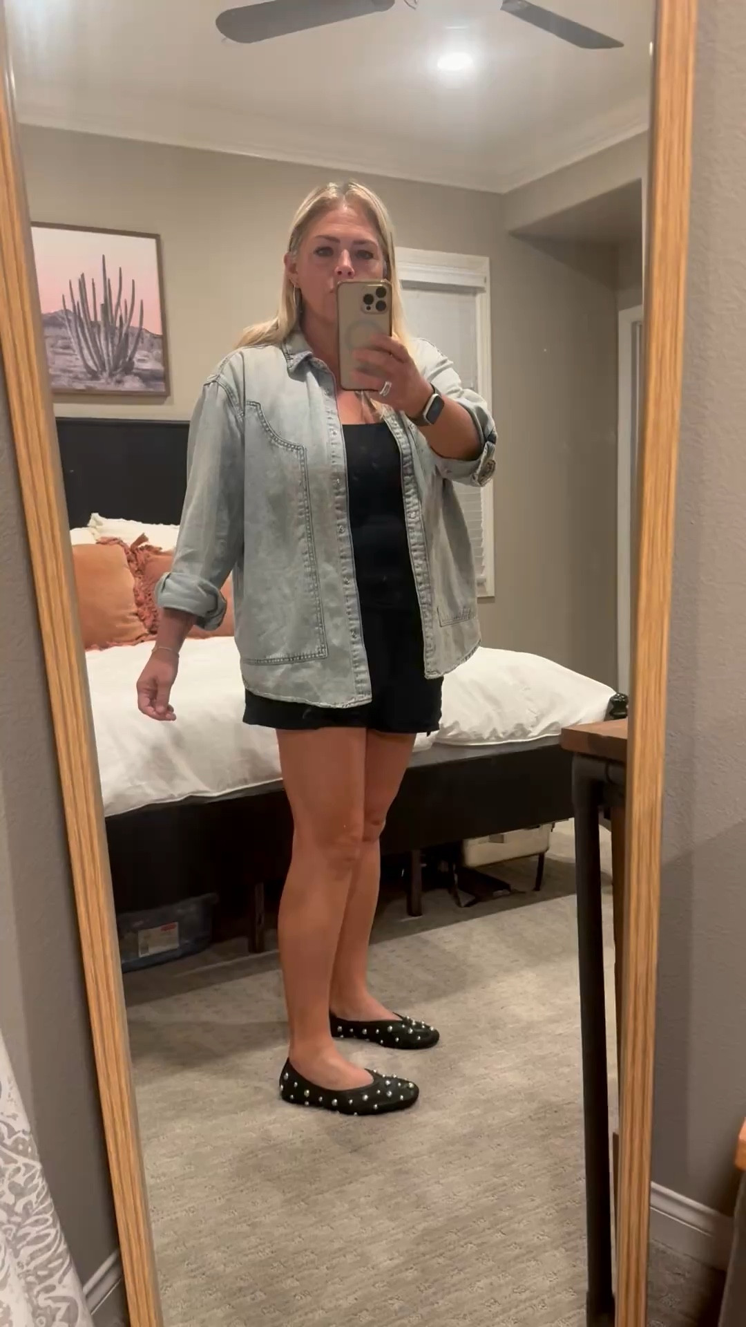 OOTD at 9:30 pm. It was a productive but busy Monday. Now on to Tuesday let’s do this. 
Shacket @Target 
Tank @amazon 
Shorts @oldnavy
Shoes @target 

#LTKmomlife #LTKootd #LTKMidsize