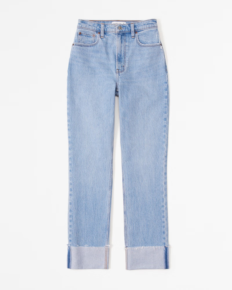 Curve Love Ultra High Rise 90s Straight Jean | Abercrombie & Fitch (US)