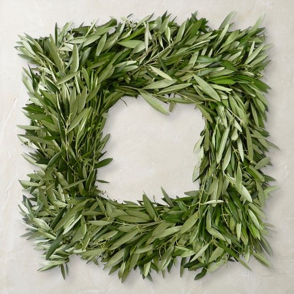 Square Olive Wreath | Williams-Sonoma