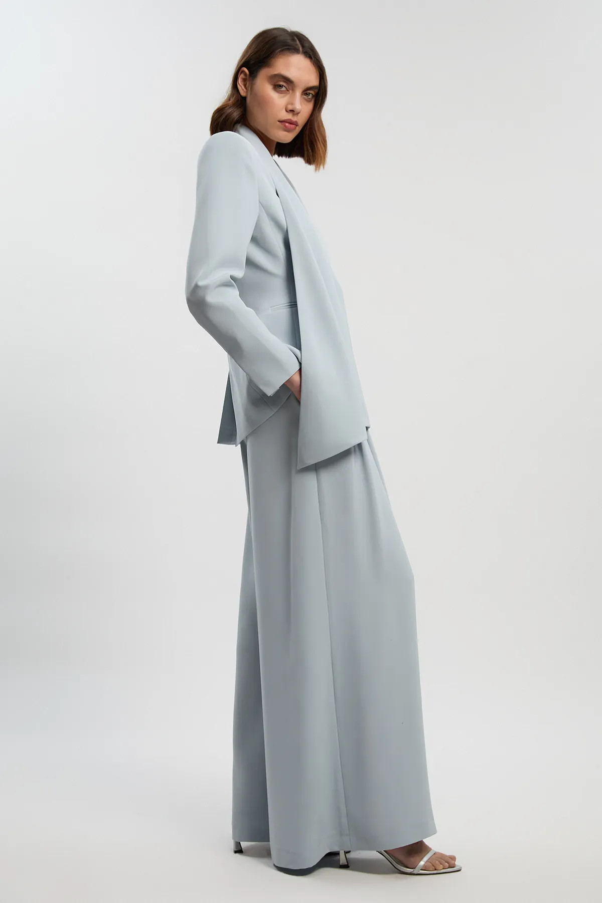 Soft Tailored Wide Leg Trouser | Karen Millen